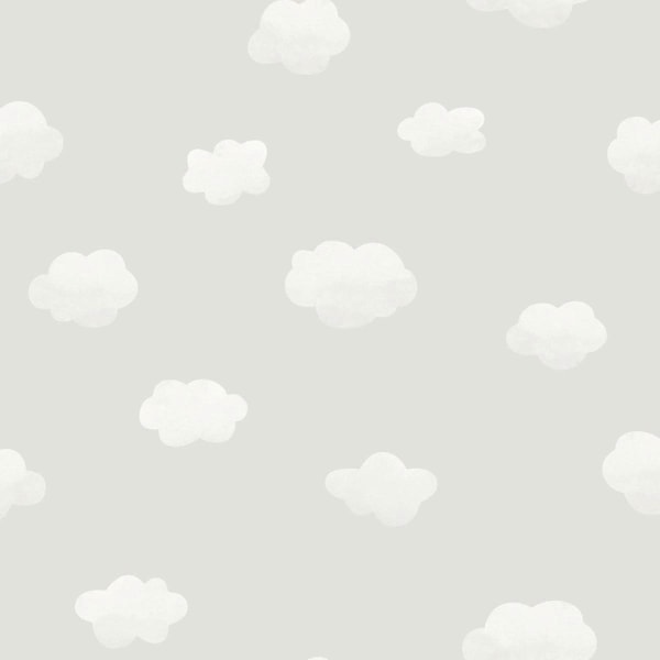 Over the Rainbow Cloudy Sky Tapet Holden Grå Grey
