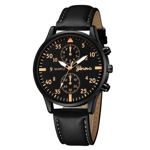 Geneva Herreur Quartz Urrem Modeur Business Ur Herre Shell brown with white surface