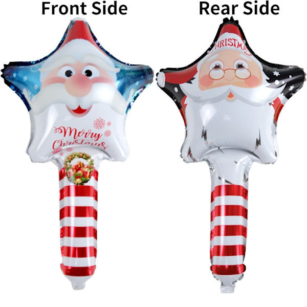 61 cm Jul Uppblåsbar Pinne Käpp Godis Älghuvud Pepparkaksgubbe Snögubbe Håller Ballong Party Dekoration Flicka Ballong Candy bar