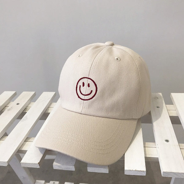 Smile Face Broderi Baseball Caps til Kvinder Kpop Sort Bomuld Justerbar Snapback Sjov Hip Hop Cap Efterår Sol Far Hatte til Mænd 13 Adjustable