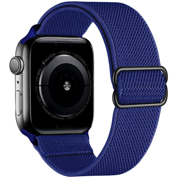Nylon för apple watch band 44 mm 40mm 41mm 45mm Justerbar Elastisk solo ögla bälte armband apple watch serie 7 6 se 5 4 3 Mint Green 38mm - 40mm - 41mm