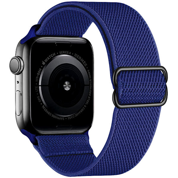 Nylonstropp for Apple Watch-reim 44 mm 40 mm 41 mm 45 mm Justerbar elastisk solo loop-beltearmbånd Apple Watch Series 7 6 se 5 4 3 black strip red 38mm - 40mm - 41mm