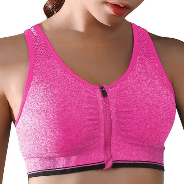Jooga Urheiluliivit Hengittävät Langattomat Pehmustetut Push Up -urheilutoppi pink 2 4XL