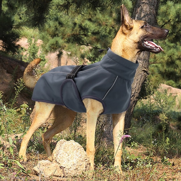 Vattentät utomhusjacka för hundar med reflex, husdjurskläder, hundkläder, väst, varma vinterkläder för stora hundar Labrador Orange 2XL