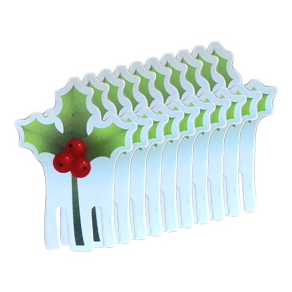 10/18 stk. Julekoppkort Juledekorasjoner Julenissehatt Vinglassdekor God Jul Ornament For Nyttårsfestutstyr 10pcs H