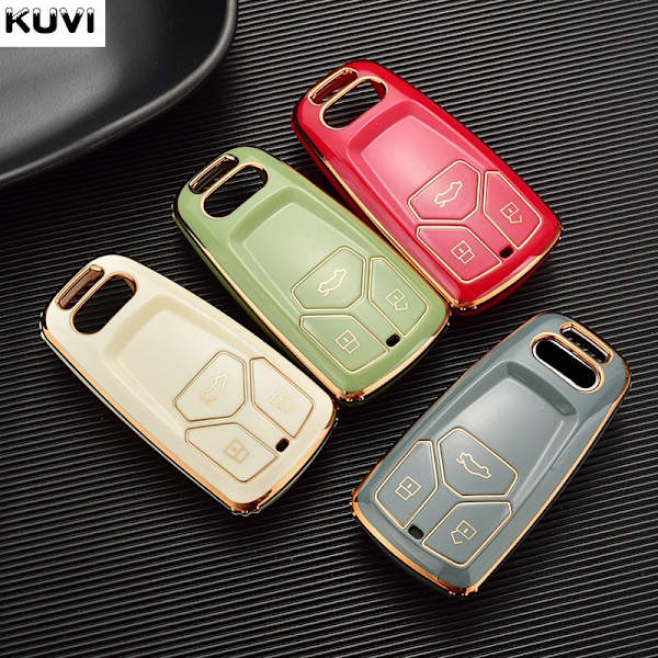 Fashion TPU etui Bil Fjernbetjening Nøgle Cover Skal Til A4 B9 A5 A6 8S 8W Q5 Q7 4M S4 S5 S7 TT TTS TFSI RS Beskytter Fob Keyless White