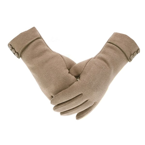 Mode Damhandskar Höst Vinter Söta Fluffiga Varma Vantar Hel Finger Dam Vantar Utomhus Sport Gants Handskar Pekskärm Coffee 2 One Size