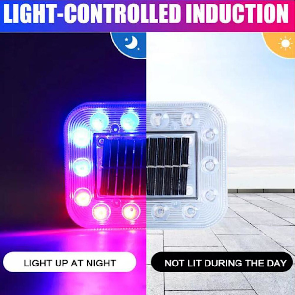 2 ST anti-tail strobe Ljus Varningsljus Blinkande Bakljus Lastbilslampa Sju Färger Vattentät för Magnetbrytare Solenergi 2pcs