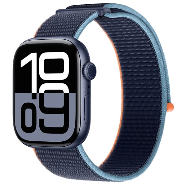 Klockarmband för Apple Watch iWatch 38/40/41/42 S10mm Mörk Marinblå Förlängd