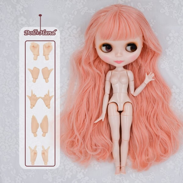 Neo Blyth Docka Anpassad NBL Glansig Ansikte, 1/6 OB24 BJD Leddocka Anpassade Blyth Dockor för Flicka, Gåva för Samling NBL09 HNB10