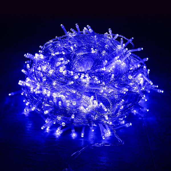 100LED Ljusslinga Jul Ljusslinga Julgran Nätkontakt Inomhus Utomhus Trädgård Fest Dekoration Pink EU Plug