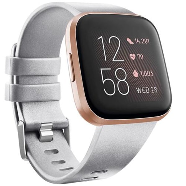 Armband för Fitbit Versa 2 Versa Band Mjuk TPU Ersättningsarmband för Fitbit Versa 2 Versa Lite Klockarmband Silver Size S For Versa 1 2