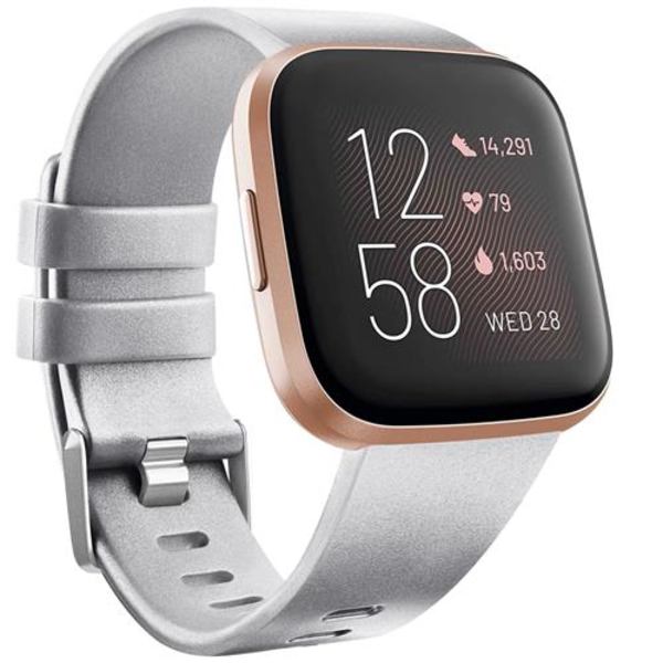 Rem til Fitbit Versa 2 Versa Rem Blød TPU Udskiftningsarmbånd til Fitbit Versa 2 Versa Lite Urrem Armbånd Silver Size L For Versa 1 2