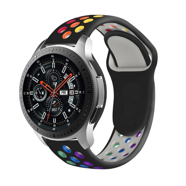 20mm 22mm rem För Samsung Galaxy watch 3 45mm 41mm Active 2 44mm Gear S3 Silikonarmbandsband Huawei watch GT 2 2e pro band Black rainbow 22mm watch band