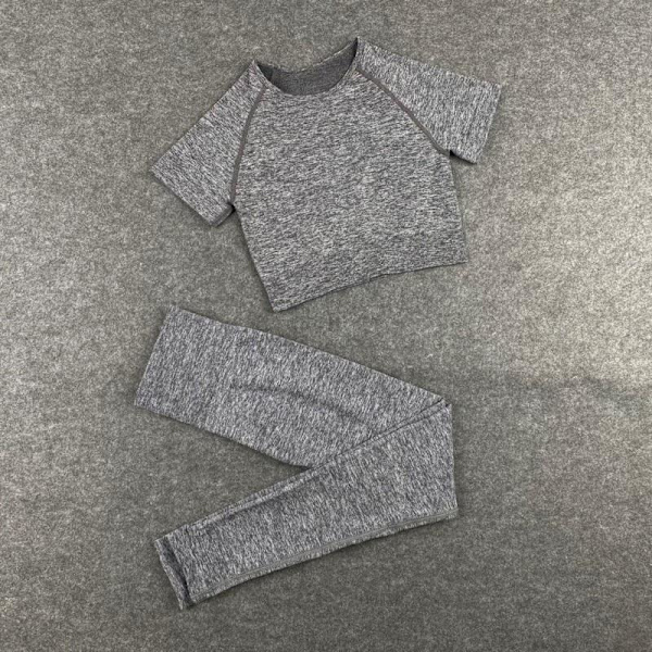 Joogasetti Toppeja Ja Leggingsejä Aktiivivaatteet Naisten Treenausvaatteet Grey M