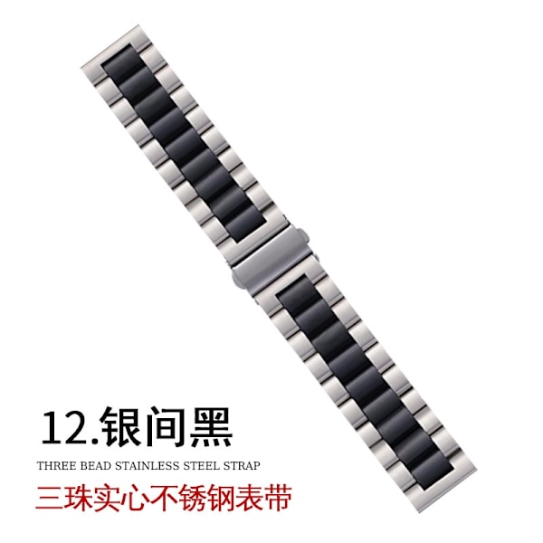 Kellon ranneke Apple Watch iWatch 1-9 sukupolvelle: 38-40-41mm s10: 42mm hopea ja musta