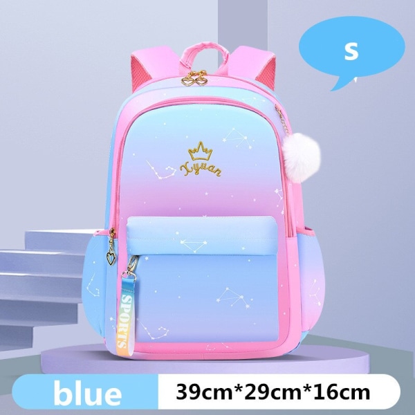 Skole tasker til børn, piger, skoletaske, primær ortopædisk skoletaske, prinsesse rygsæk, skoletaske, sac Mochila Infantil L blue