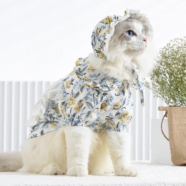 Lemmikkieläinten vaatteet Koiran vaatteet Lemmikkieläimen hame Kissavaatteet Maid skirt-Blue S