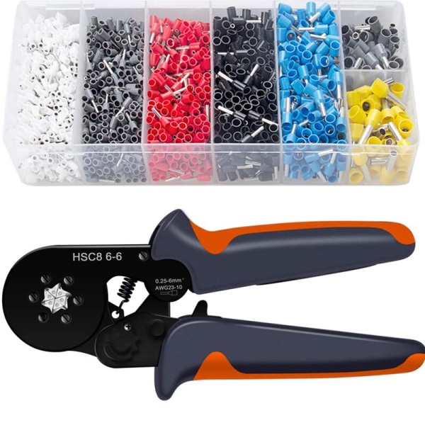 0,08-10mm Rörtångsklämmor Verktygsset Nytt 1200st Terminalklämmor Mini Elektrisk Tång HSC8 Precisionsklämsats plier and 1900pcs