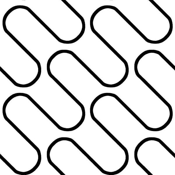 Linear Curve Tapet Svart/Hvit Black/White