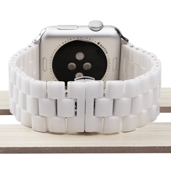 Klockarmband för Apple Watch iWatch 38/40/41mm rak vit