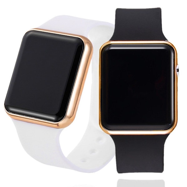 Digitale Elskerure Parur Sports Elsker Armbåndsure LED Digitalur til Mænd Kvinder Luksus Elektronisk Ur Pareja White Black RoseGold