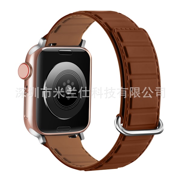 Klockarmband för Apple Watch iWatch 38/40/41/42mm-S10 Sadelbrun
