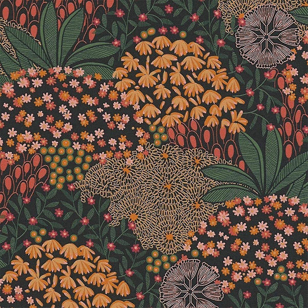 AS Creation Blomstret Blomst Oransje Tapet