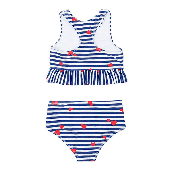 Badedrakt Delt for Barn Jenter Koreansk Stil Stripete Hurtigtørkende Søte Jenter Høy Midje Bikini Badeklær Stripes 10