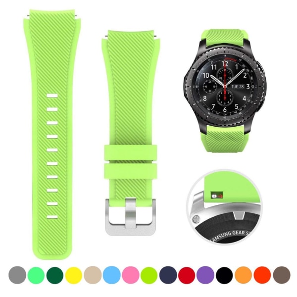 Silikonband för Samsung Galaxy Watch 3 45 mm/huawei watch GT2 46 mm/Gear S3 klockband Armbandsrem Green Samsung Galaxy 46mm