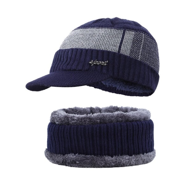 Talvihatut miehille Skullies pipo Talvilakki Miehet Naiset Villa Huivi Lakit Setti Balaclava Maski Gorras Bonnet Neulottu Hattu Black Scarf One Size