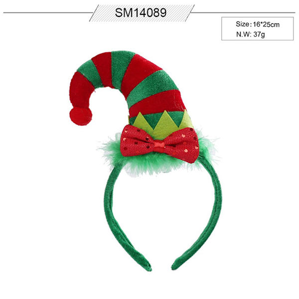 Flickor Julhårband Paljetter Hårboll Tomte Julgran Hårband Hatt Julklapp till Barn Jul MULTI