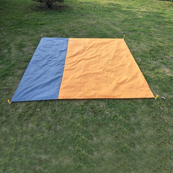 2x2.1m Stort Strandhåndkle Matte Anti Sandfri Strand Anti Sand Strandteppe Overdimensjonert Lomme Piknik Vindhindrende Sandtett Orange 2.1x2m