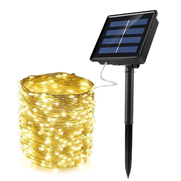 200/100 LED Aurinkokennovalot Ulkokäyttöön Vedenpitävät Aurinko Jouluvalot Juhlakoristelu Keijuvalot Valonauha Red 10M 100LEDs