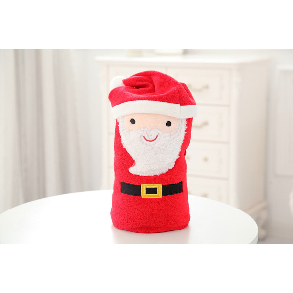 Julegave Kreativ Julemand Tæppe Tegneserie Dobbeltsidet Flanel Snemand Tæppe Snowman Large size (1.2 m * 1.7 m)