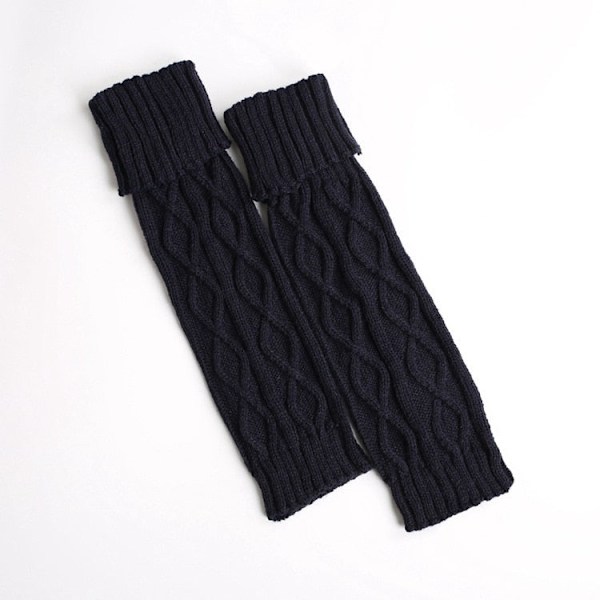 Talviset neulotut villaiset lämpimät leggingsit Vintage Lingge yksivärinen lämpöä pitävät pitkät sukat Karvaiset säärystimet naisille khaki one size