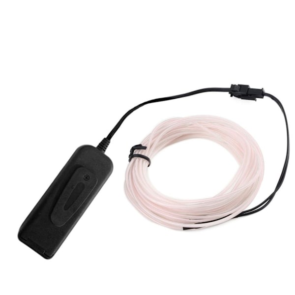 Glow EL Tråd Kabel LED Neon Jul Dansfest DIY Kostymer Kläder Ljusande Bil Ljus Dekoration Kläder Boll Rave 1m/3m/5m Red 3M