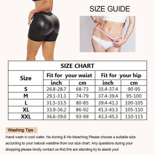 Shapewear Butt Lifter Trosor för kvinnor Sexiga Push Up Trosor Hip Hip Pads Shaper Trosor Black SF9332 S