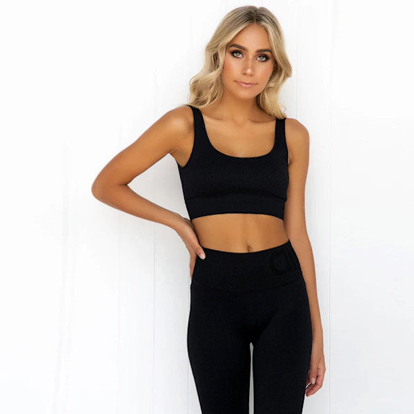 Joogasetit Naisille Urheilupuku Kuntosali Juoksu Treenaus Fitnesssetti Urheiluliivit + Housut KhakiSet M