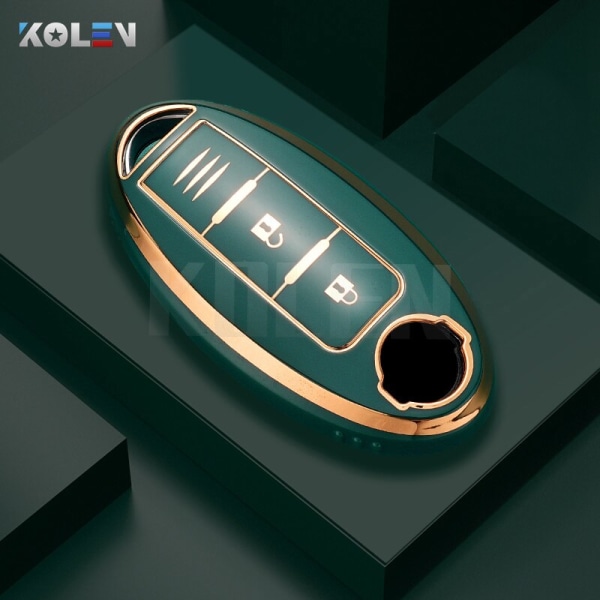 TPU Bil Fjernbetjening Nøgle Etui Cover Skal Til Nissan Qashqai X-Trail T31 T32 Juke J10 J11 Tiida Altima Pathfinder Kicks Til Infiniti A Style Red