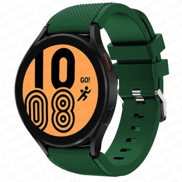 20mm 22mm Band för Samsung Galaxy Watch 4/Classic/3/46mm/42mm/Active 2 Gear S3/S2 Silicone Armband Huawei GT/2/GT2 Pro Trap coffee 22mm