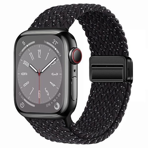 Klockarmband för Apple Watch iWatch S1-S9: 38/40/41/S10: 42MM metall inre magnetiskt spänne stjärnsvart