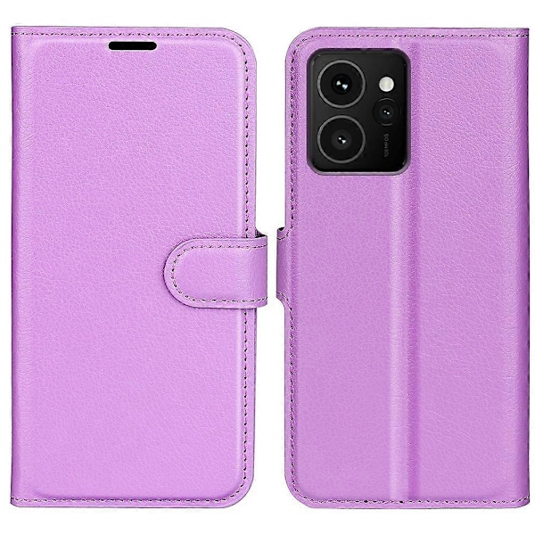 För HMD Skyline Fodral Litchi Textur Stötsäkert Läder Plånbok Telefonfodral - Blå Purple