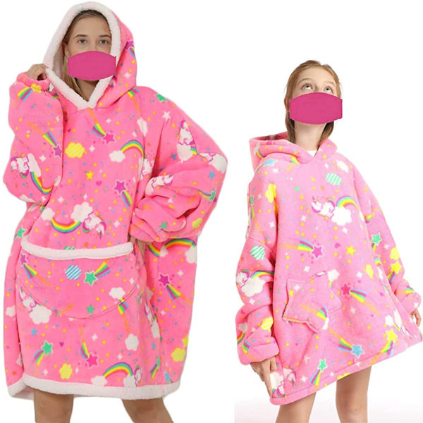 Oversized Hoodie Filt Presenter för Kvinnor UK Vuxna Män Barn Flickor Bärbar Bekväm Fleece Hoodie Morgonrock Som Födelsedagspresenter till Mödrar Vänner Leopard-adults
