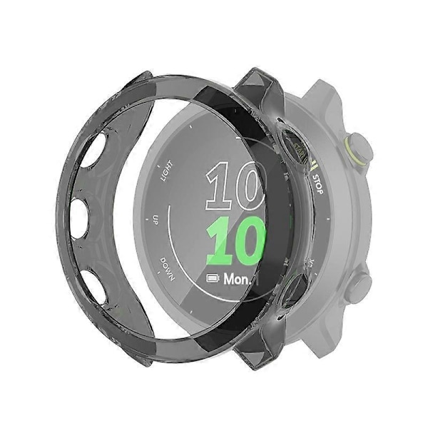 Halvtäckande ihåligt TPU-skyddsfodral (Transparent Svart) för Garmin Forerunner 158 / 55 Transparent Black