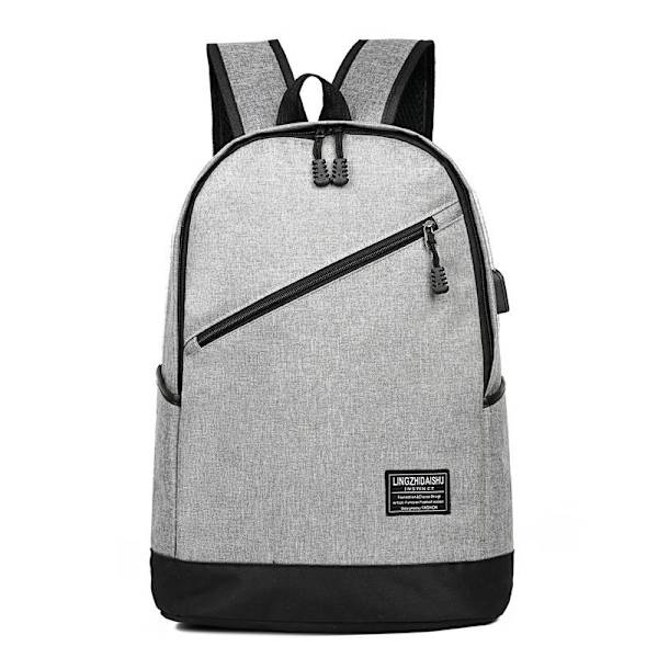 Sport Outdoor Travel Swagger -laukku polyamidi- ja nylonreppu matkustamiseen tai liiketoimintaan Black With USB 15in