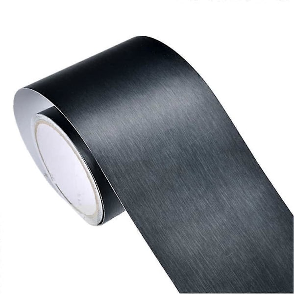 Itseliimautuva PVC-seinäraja, kuorittava ja kiinnitettävä, vedenpitävä (musta)