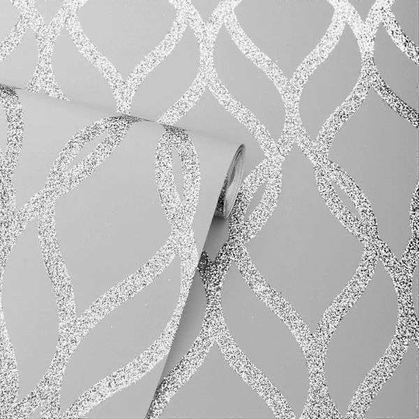 Arthouse Sequin Trellis Grå/Silver