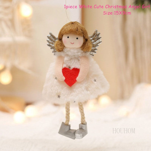 2023 Julgran Hänge Ornament 2023 Nyårspresenter Jul Ängel Dockor Juldekoration för Hemmet Natal Noel Deco 621-Pink Cute Girl