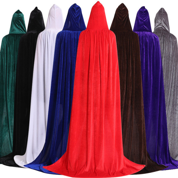Halloween Kappe Julekostume Cos Død Inverness Troldmand Heks Prins Prinsesse Kappe Robe Red S (length 110CM)